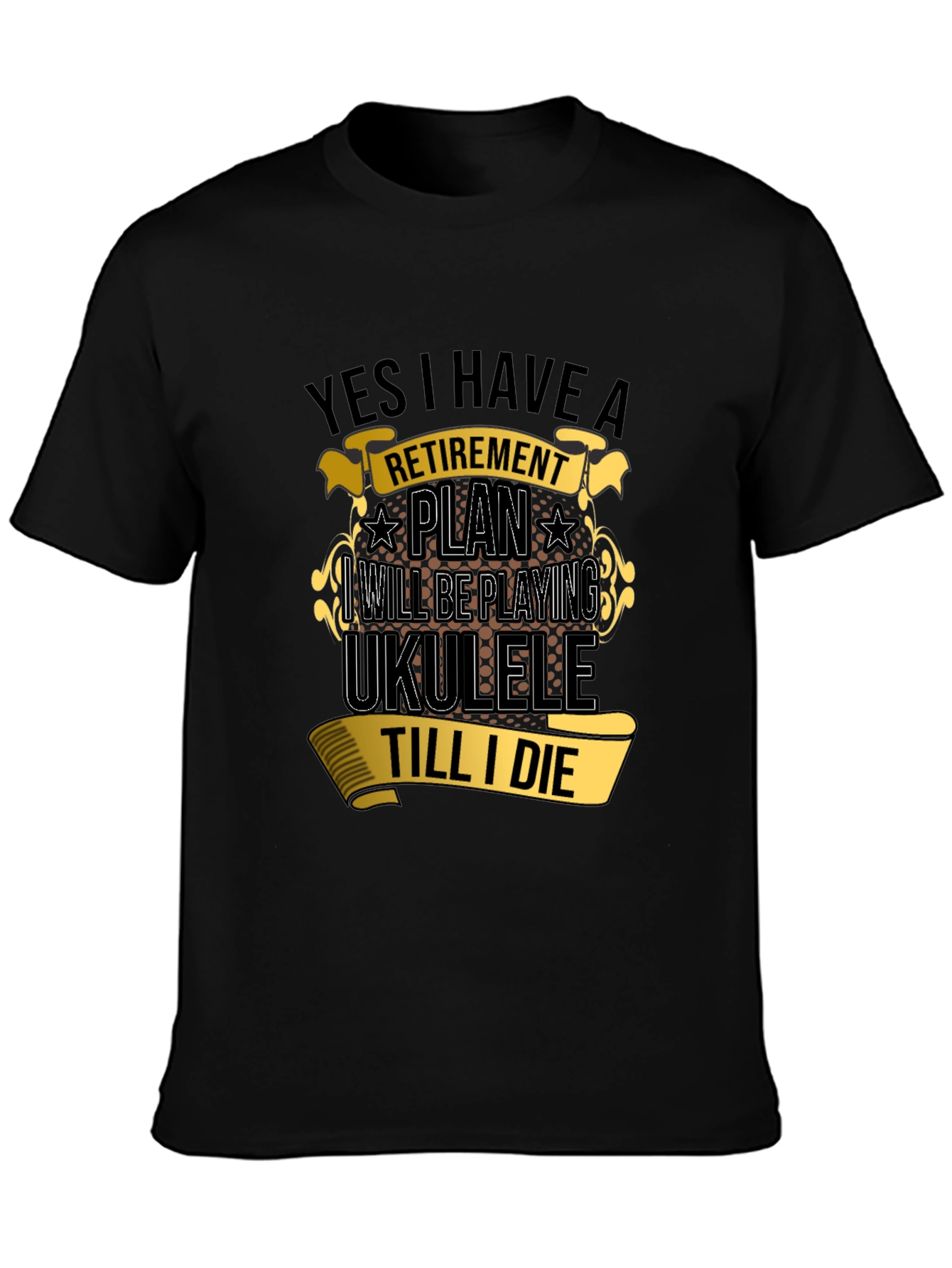Retirement Ukulele T-Shirt - Play Till I Die!