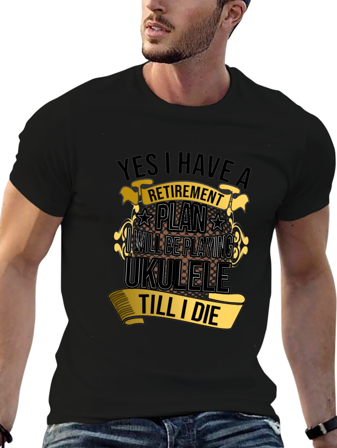 Retirement Ukulele T-Shirt - Play Till I Die!
