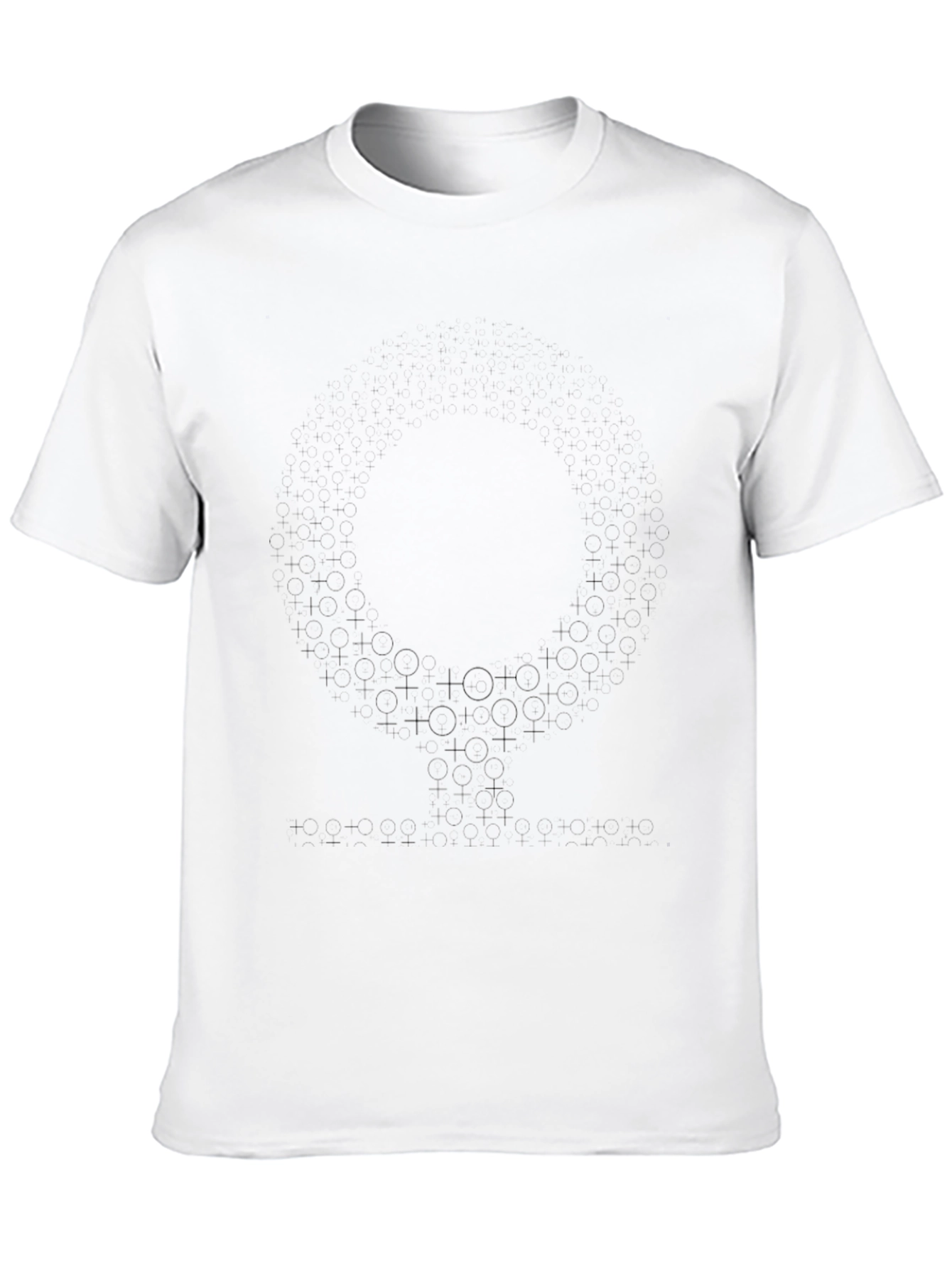 Black Graphic Print Crew Neck Mens T-Shirt