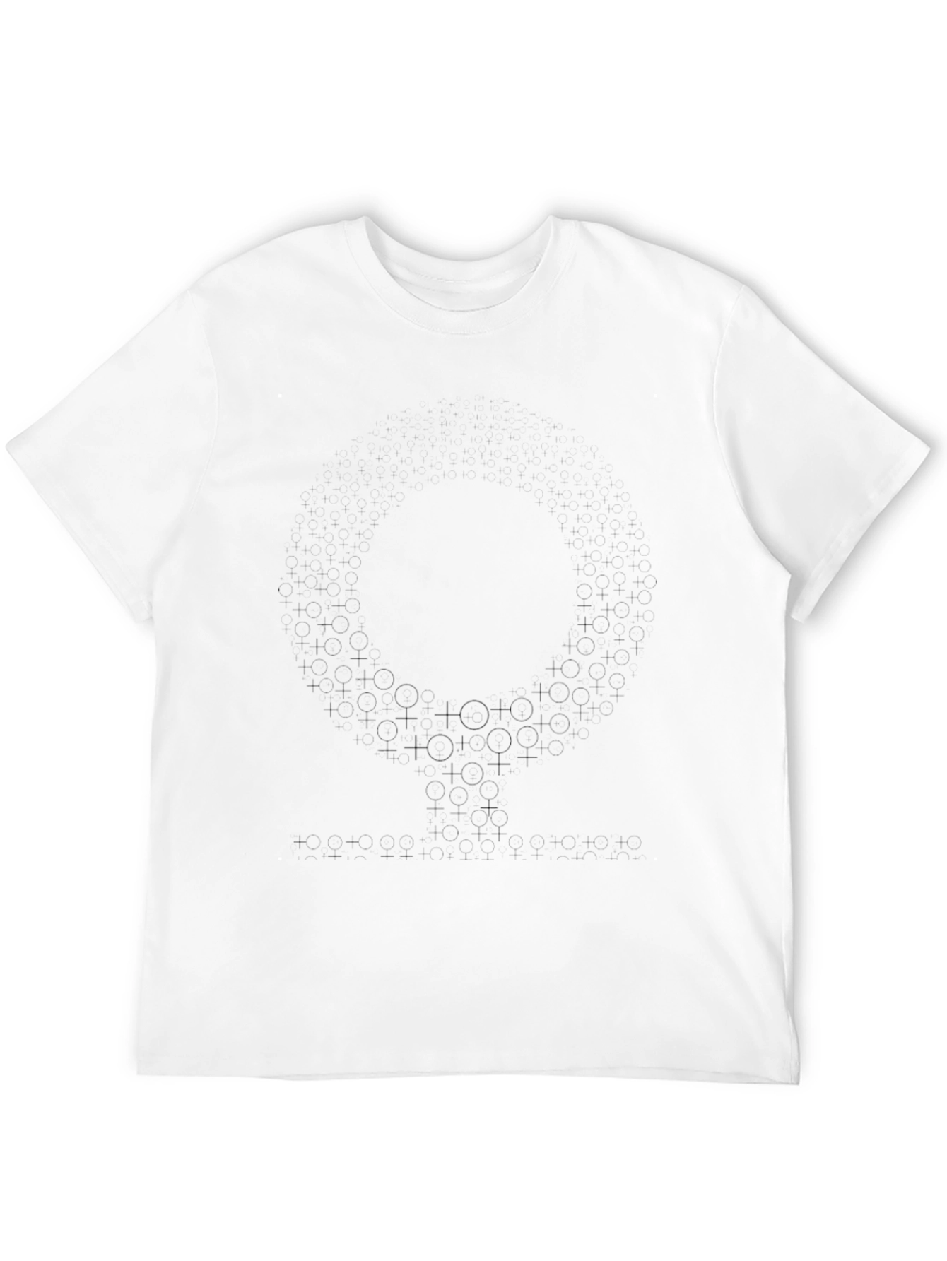 Black Graphic Print Crew Neck Mens T-Shirt