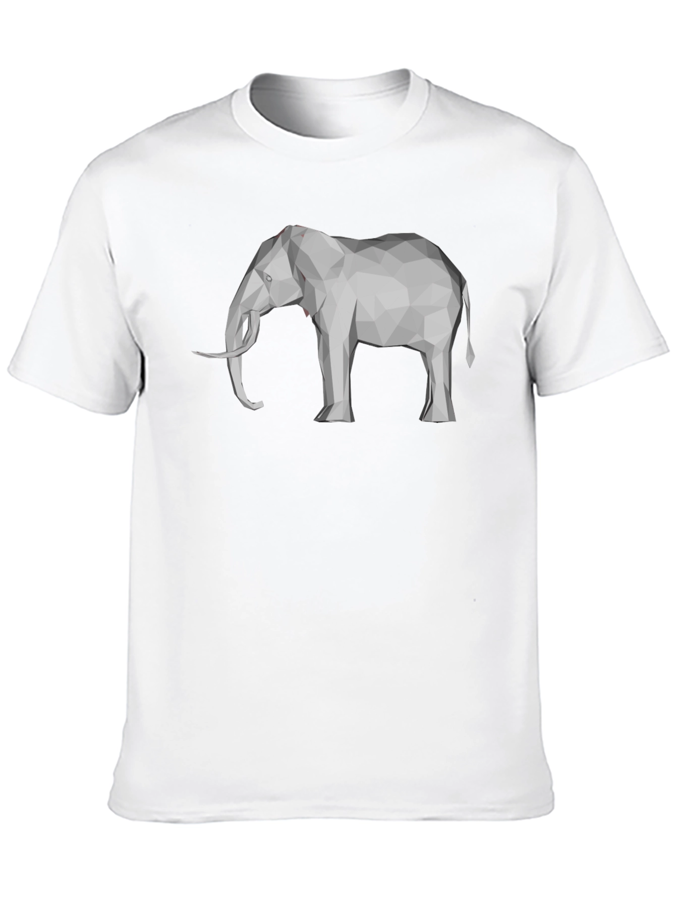 Geometric Elephant Graphic Tee - Stylish Black T-Shirt