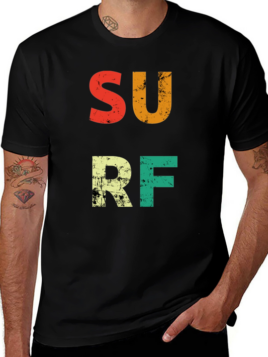 Retro Surf Graphic Tee - Black