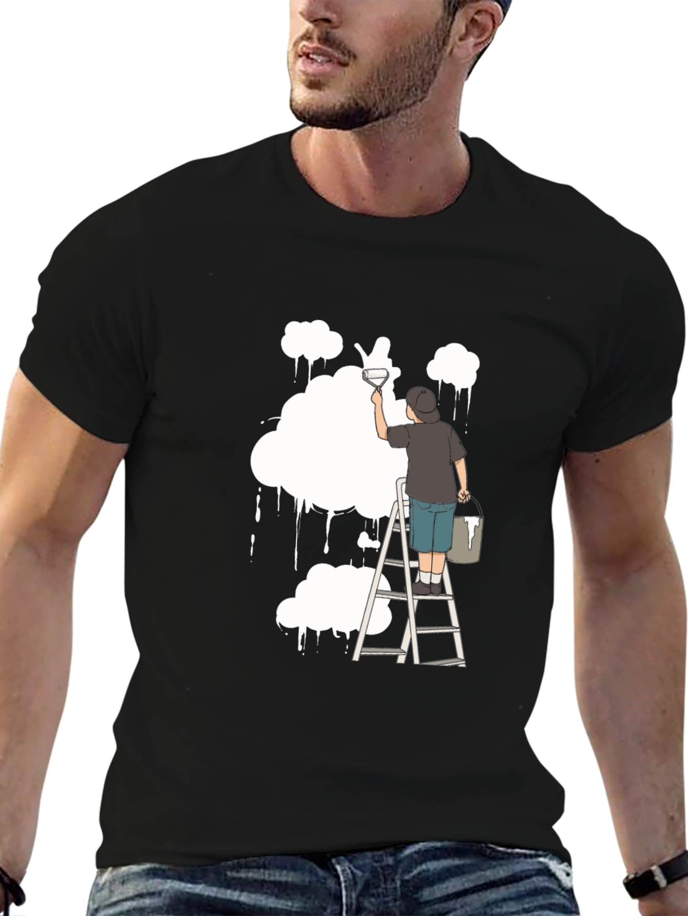 Cloud Painter T-Shirt - Unique Artistic Design