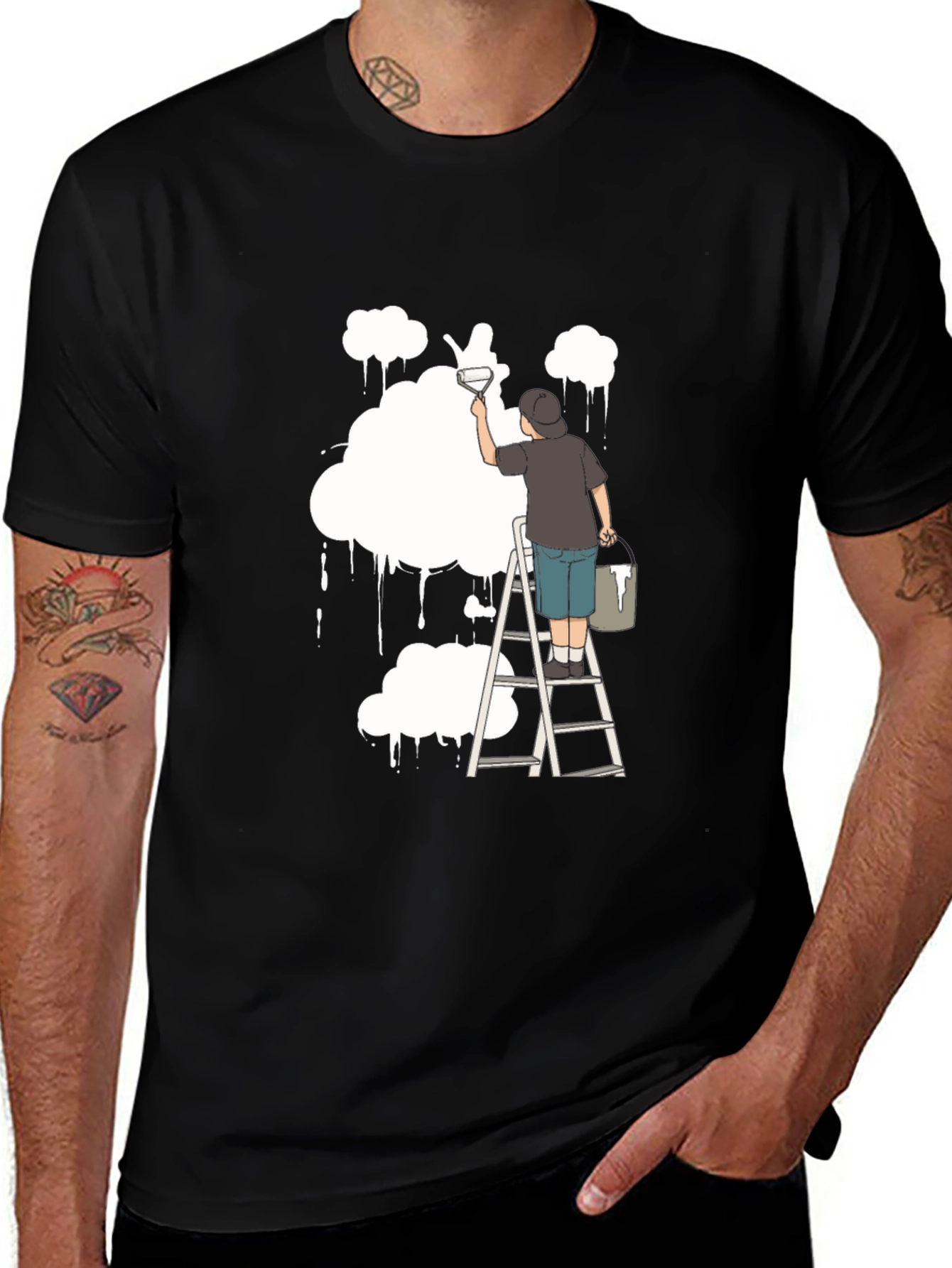 Cloud Painter T-Shirt - Unique Artistic Design