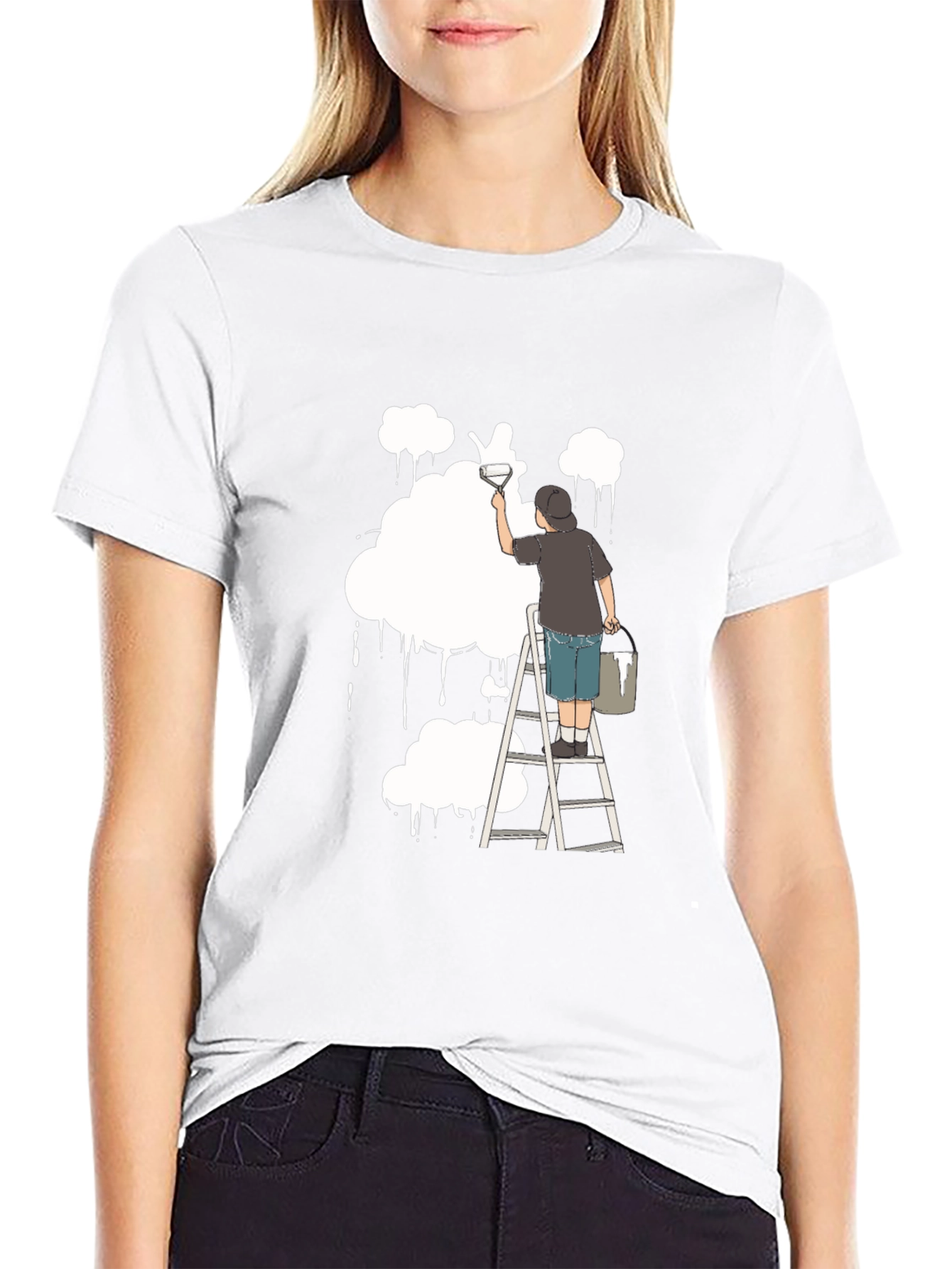 Cloud Painter T-Shirt - Unique Artistic Design