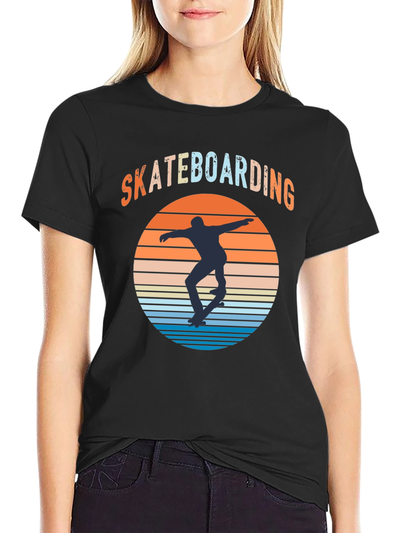 Skateboarding Sunset Graphic Tee - Ride in Style