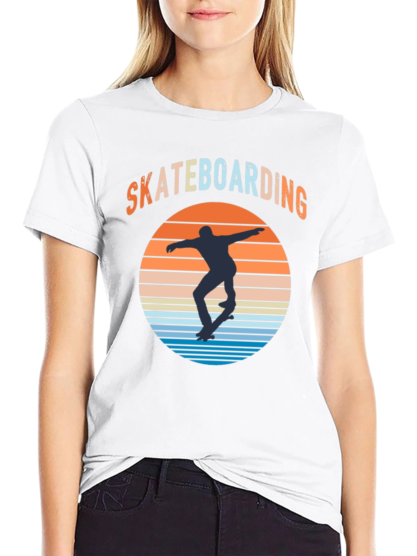 Skateboarding Sunset Graphic Tee - Ride in Style