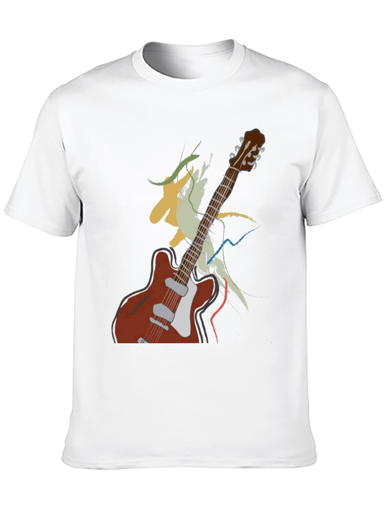 Guitar Graphic Tee - Artistic Music Lover Shirt
