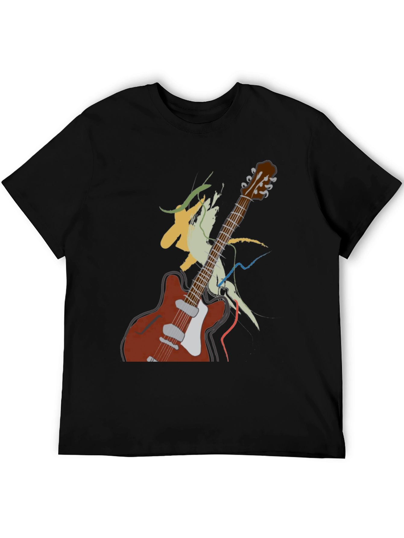 Guitar Graphic Tee - Artistic Music Lover Shirt