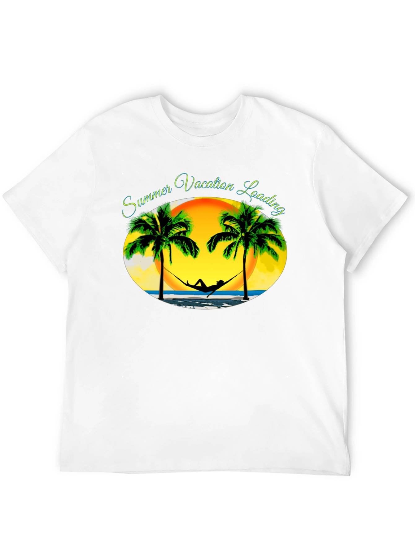 Summer Vacation Loading Black T-Shirt