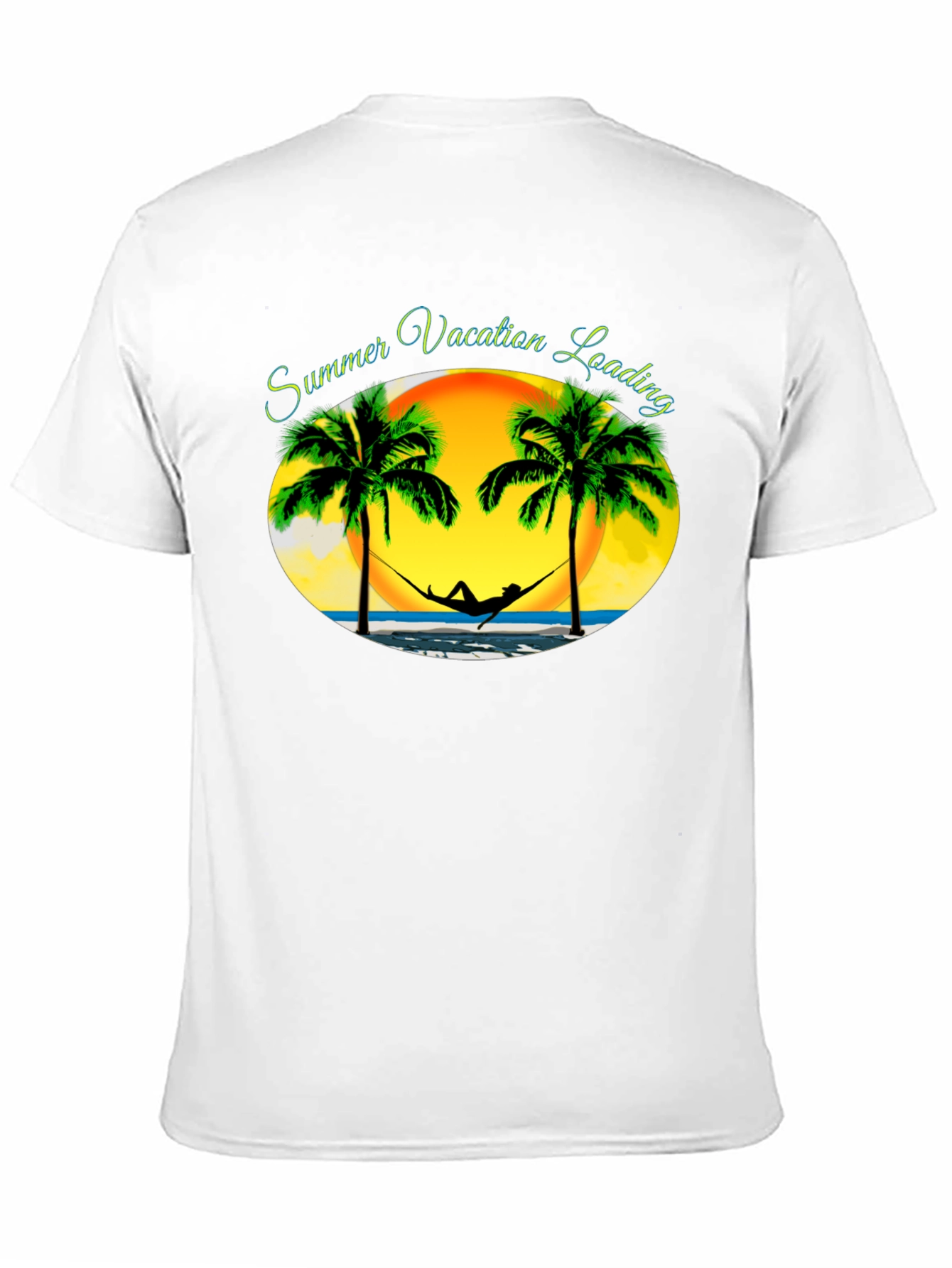 Summer Vacation Loading Black T-Shirt