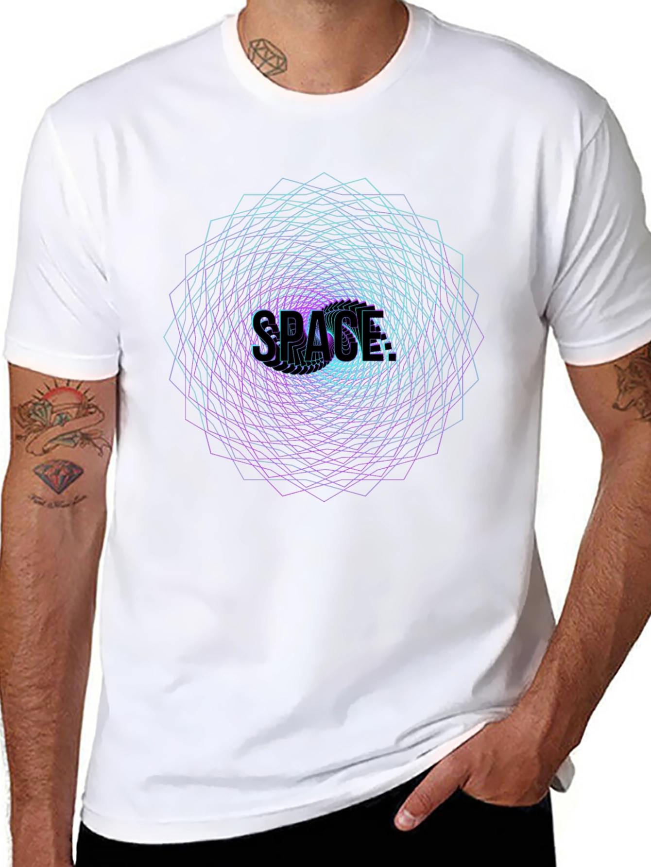 Space Vortex Graphic Tee - Premium Comfort