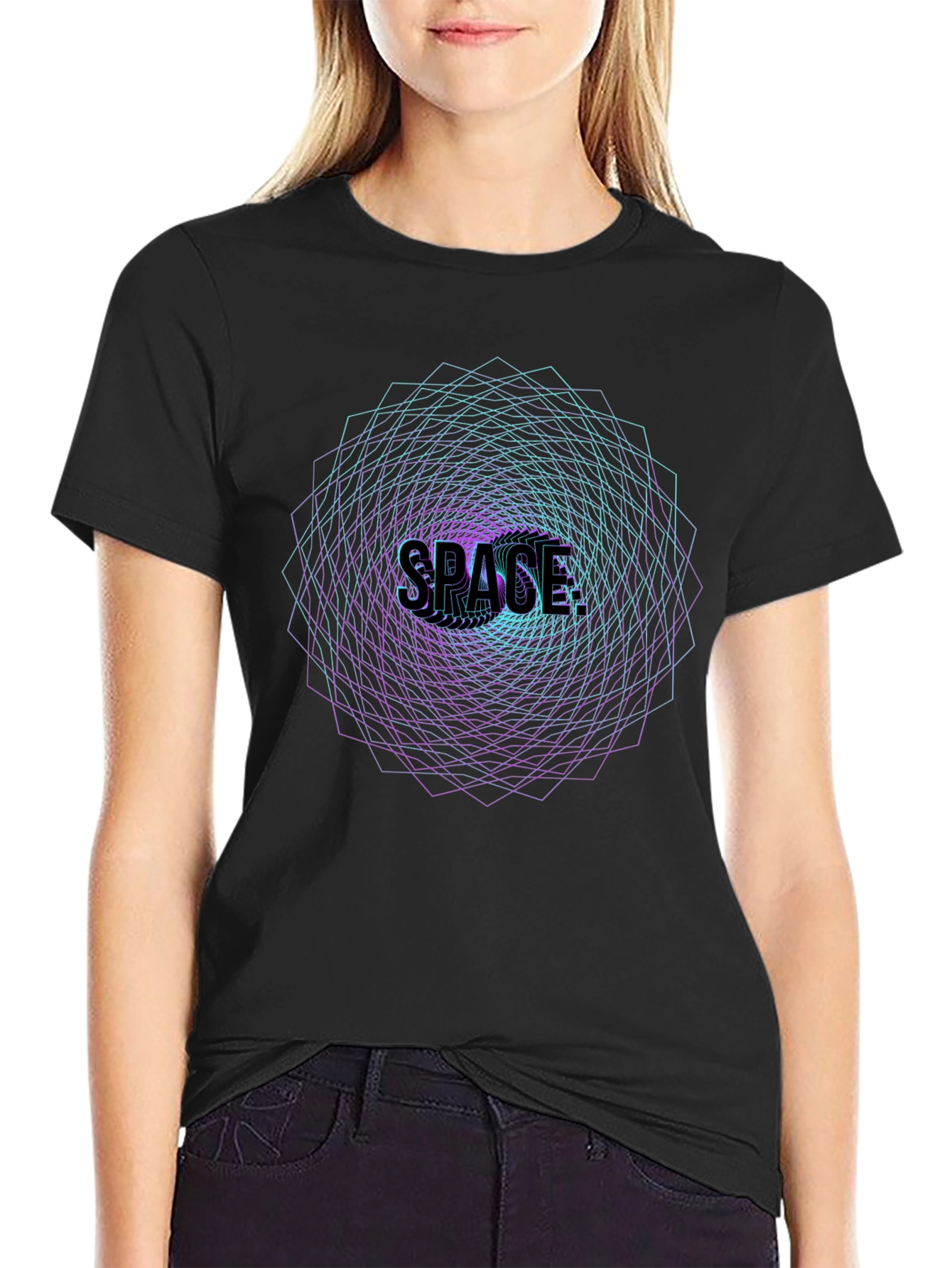Space Vortex Graphic Tee - Premium Comfort