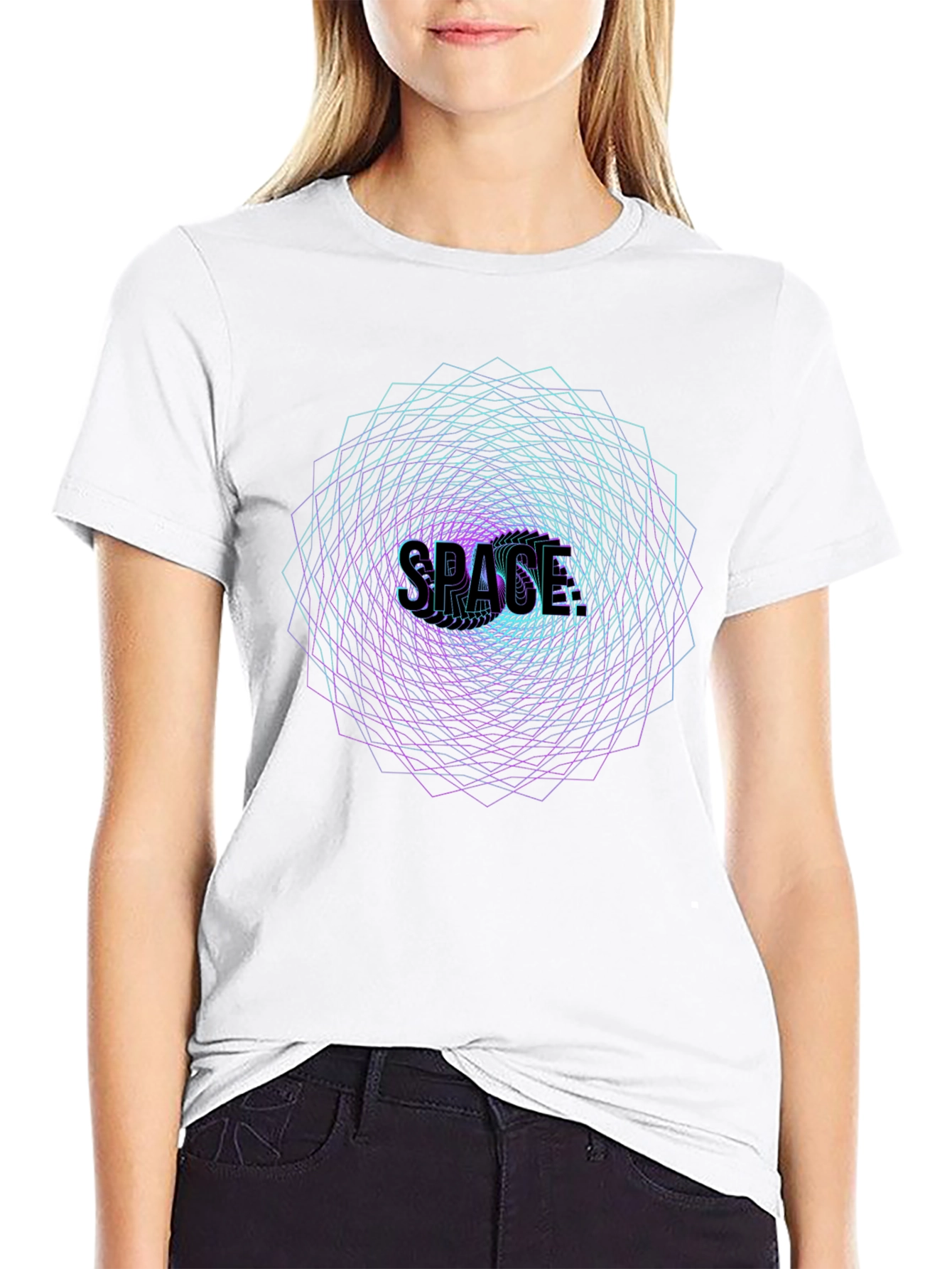 Space Vortex Graphic Tee - Premium Comfort