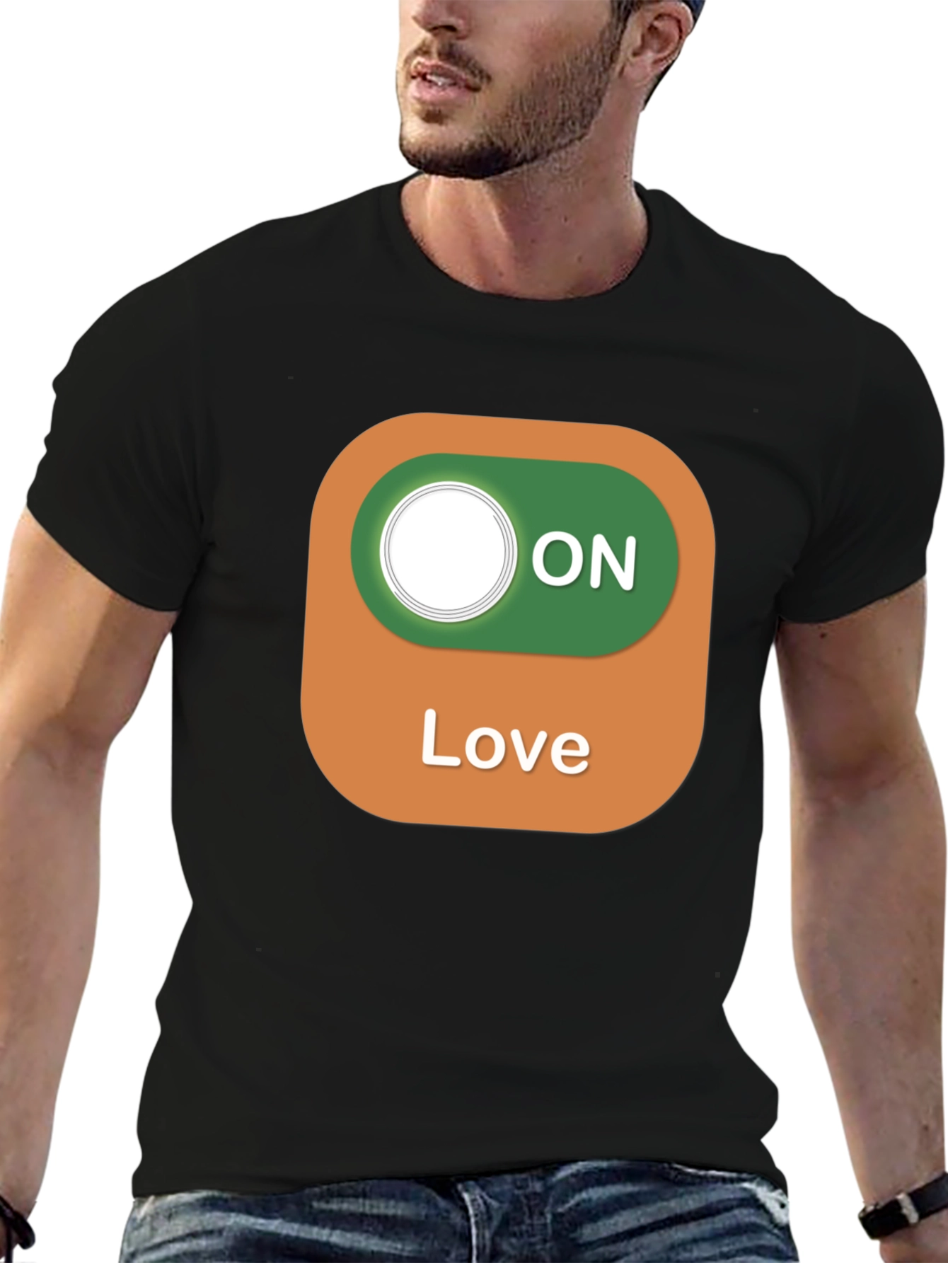 Love On Toggle Black T-Shirt