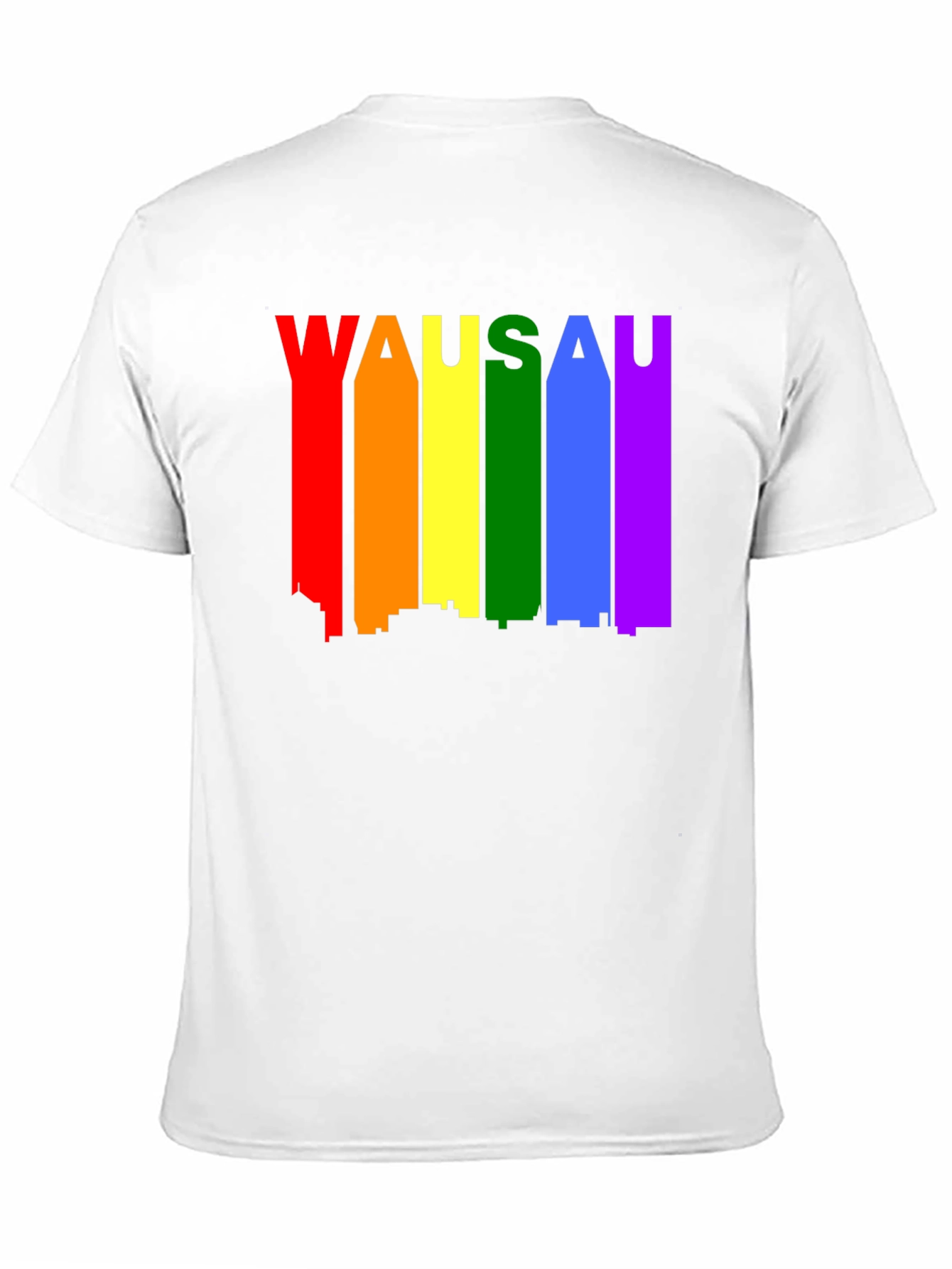 Wausau Pride T-Shirt - Rainbow Cityscape Tee