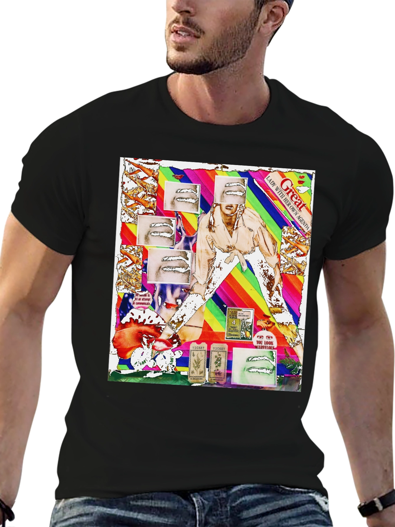 Unique Graphic Print T-Shirt