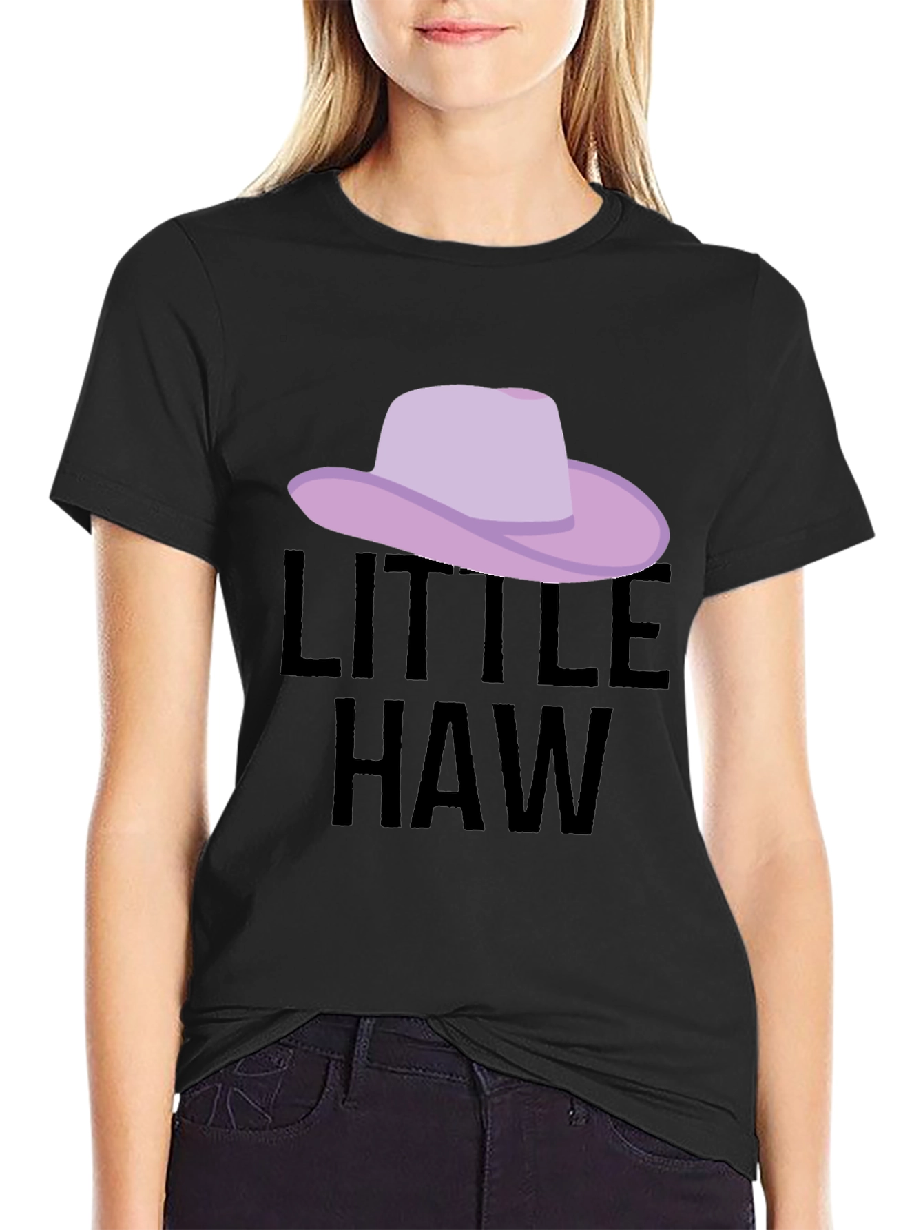 Little Haw T-Shirt - Novelty Cowboy Hat Tee