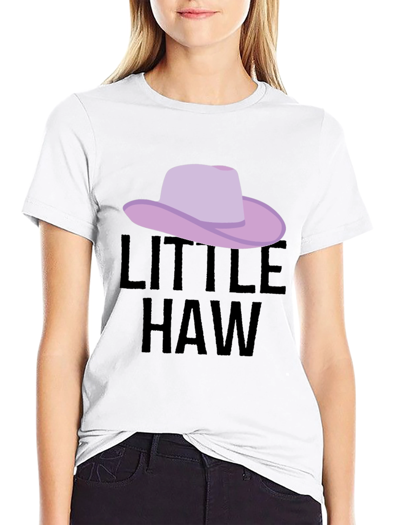 Little Haw T-Shirt - Novelty Cowboy Hat Tee
