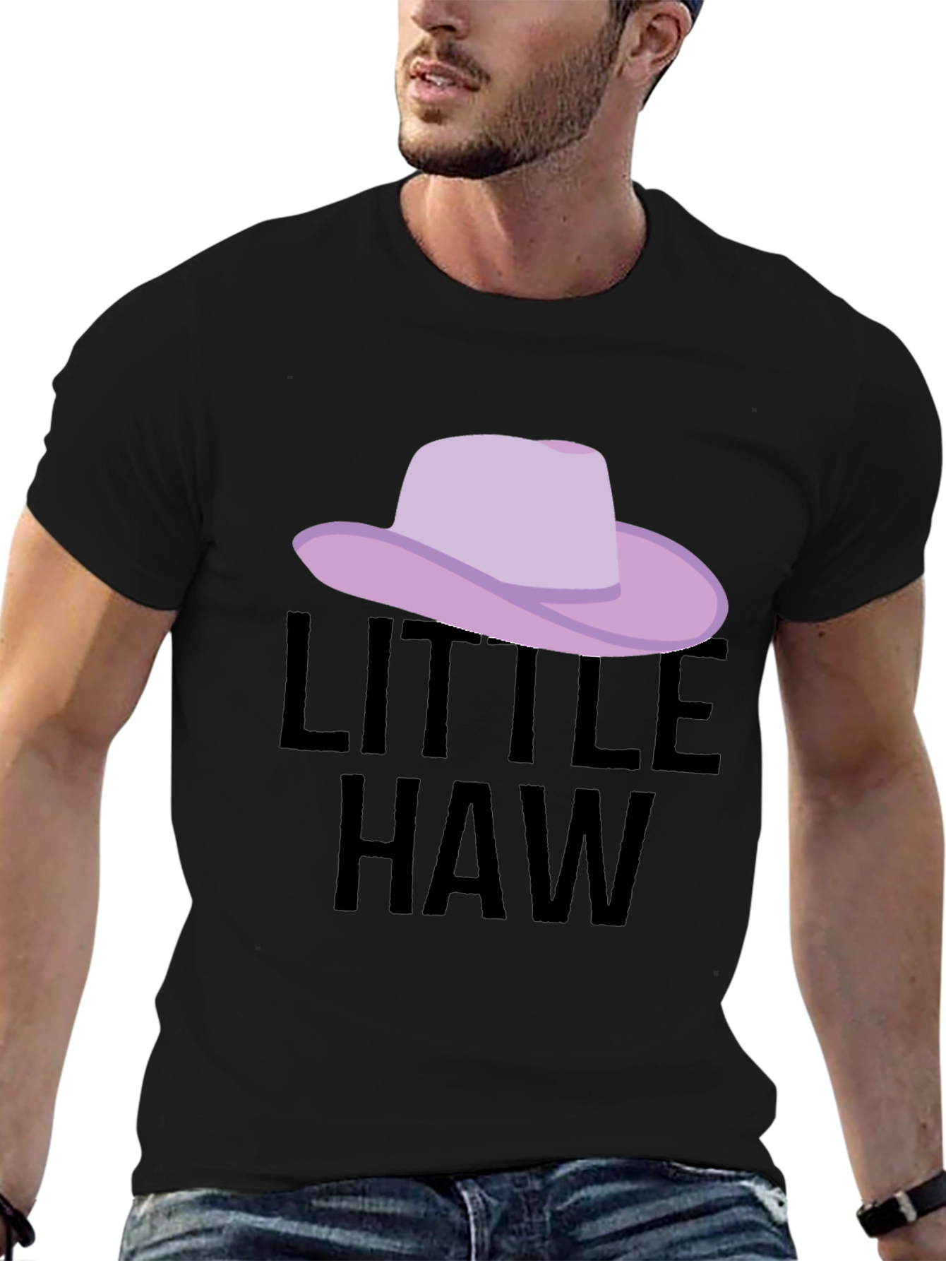 Little Haw T-Shirt - Novelty Cowboy Hat Tee