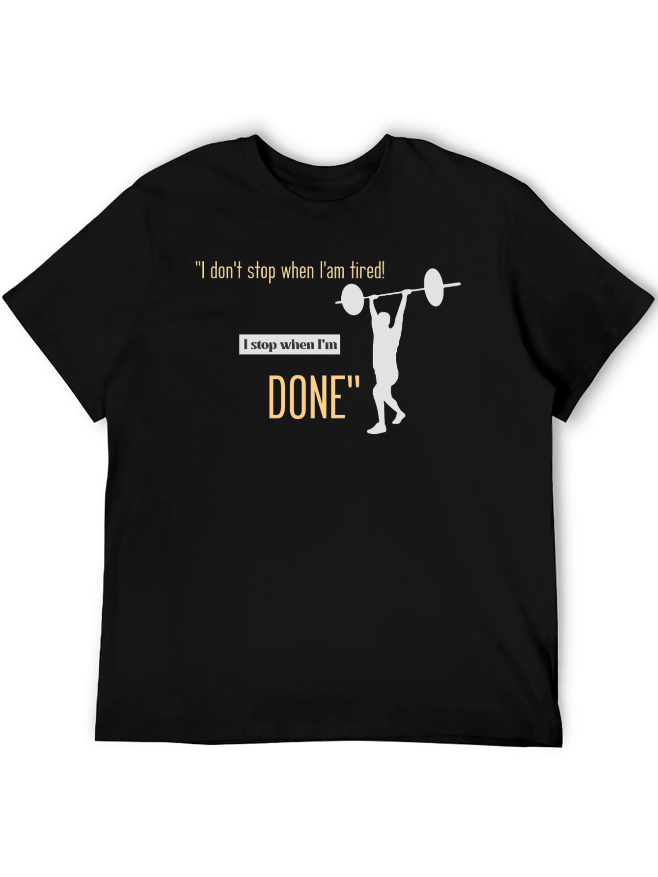 Workout Motivation Black T-Shirt