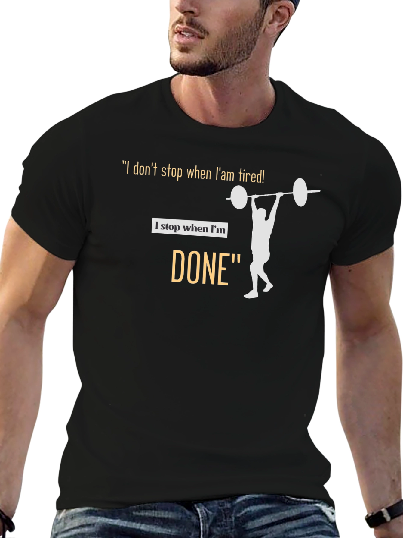 Workout Motivation Black T-Shirt