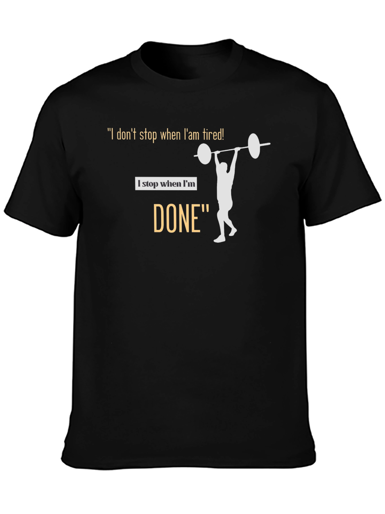 Workout Motivation Black T-Shirt