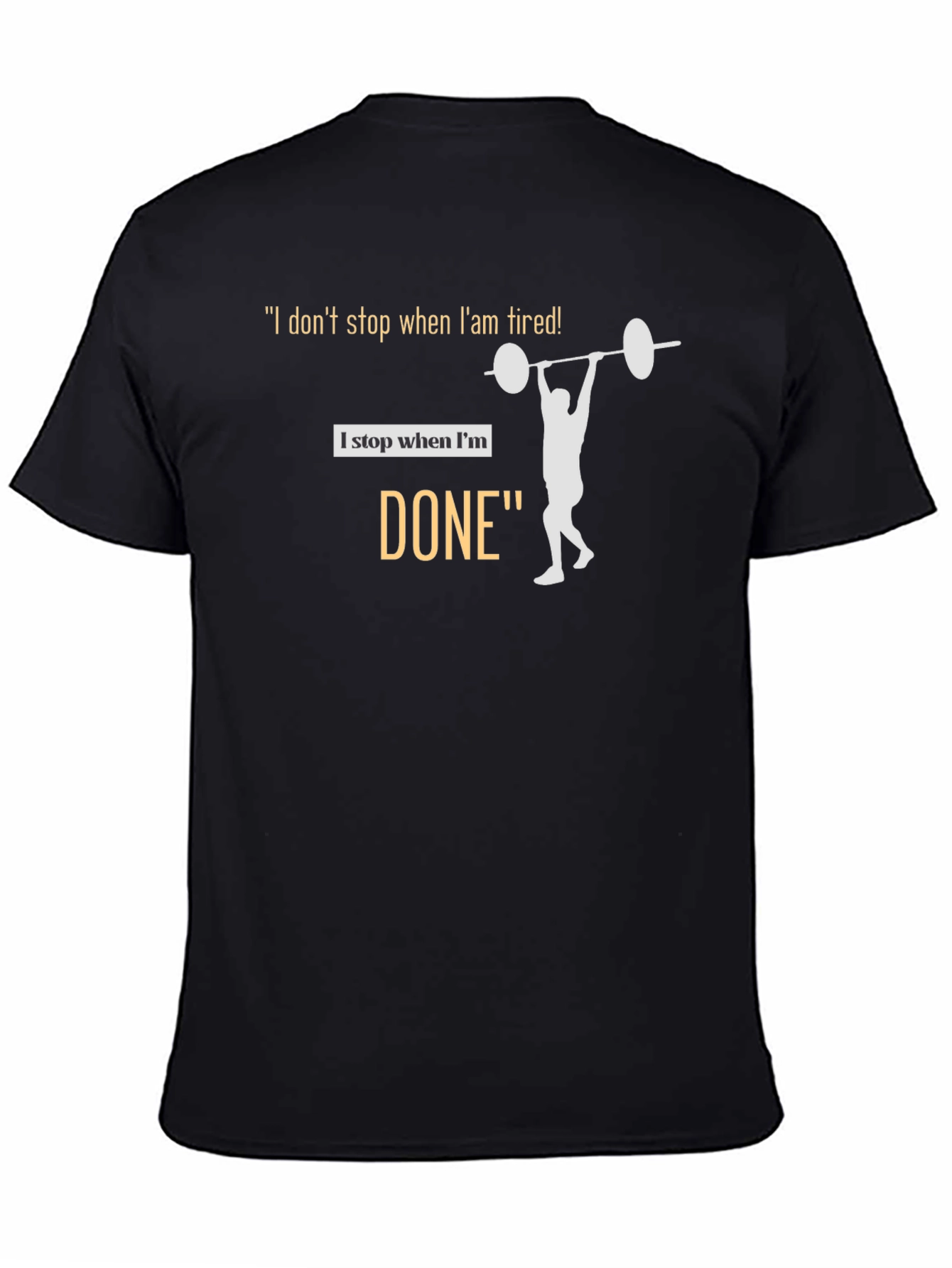 Workout Motivation Black T-Shirt