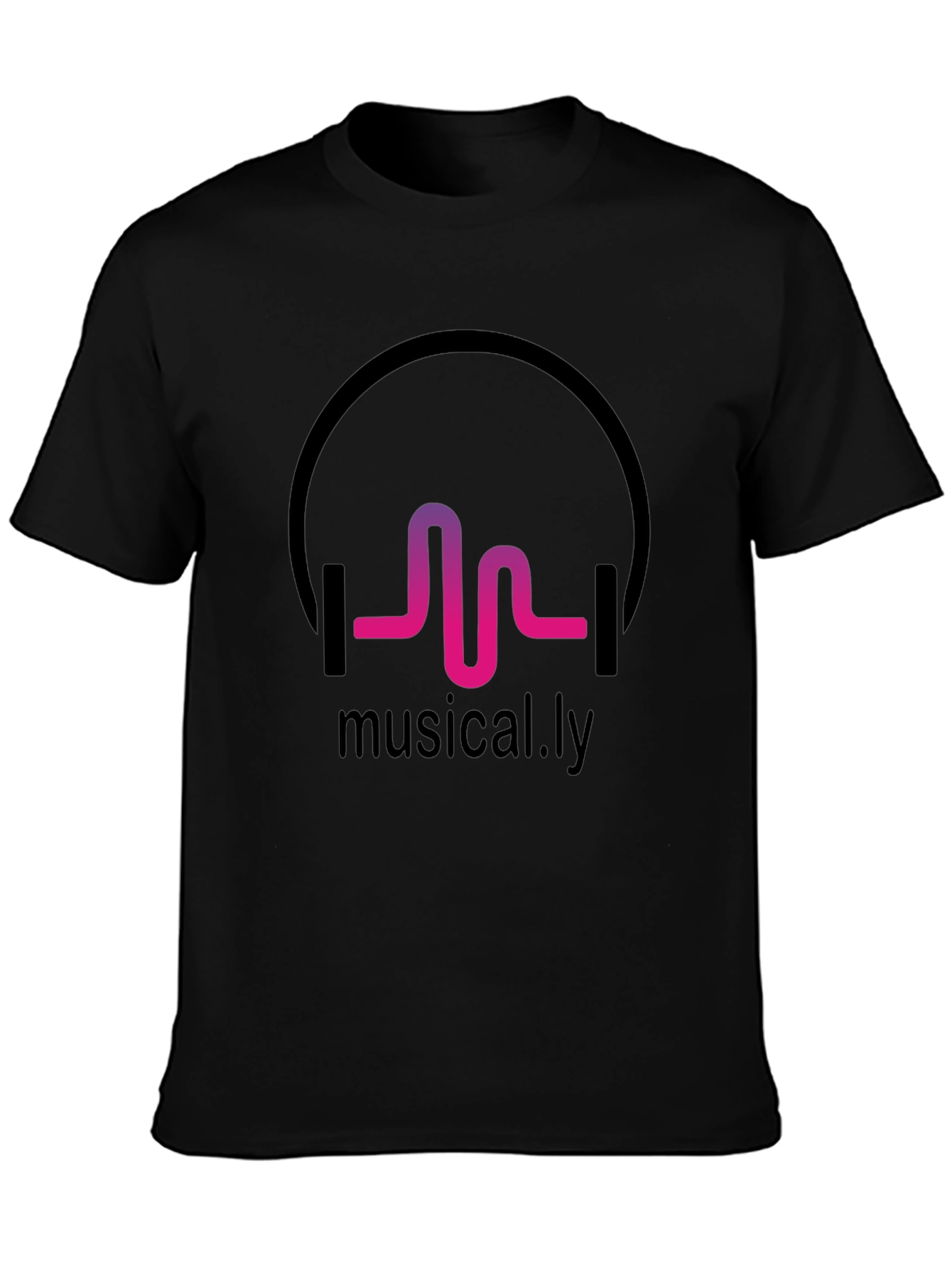 Musical.ly Black Graphic Tee