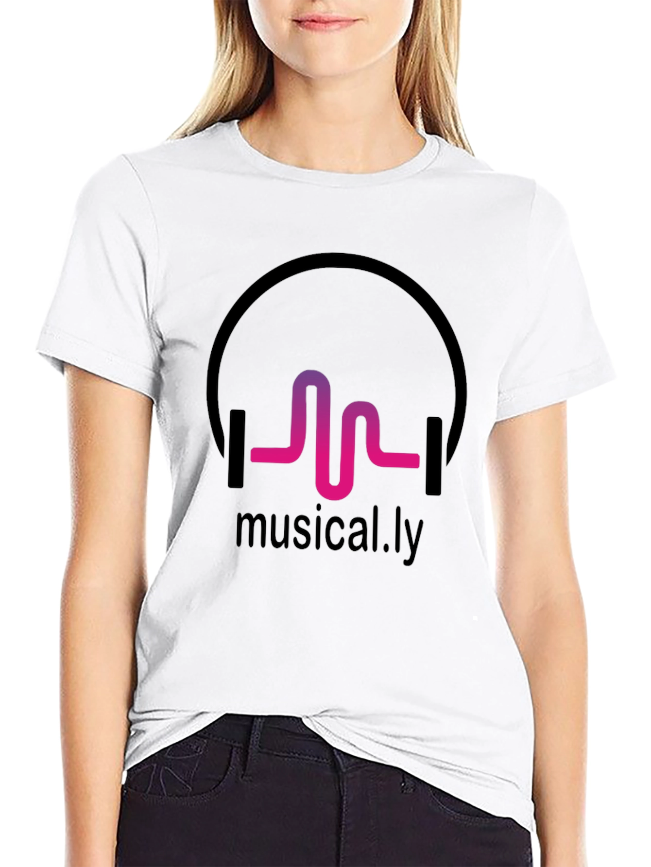 Musical.ly Black Graphic Tee