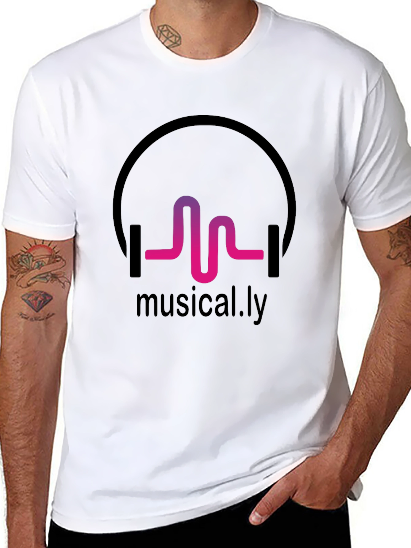 Musical.ly Black Graphic Tee