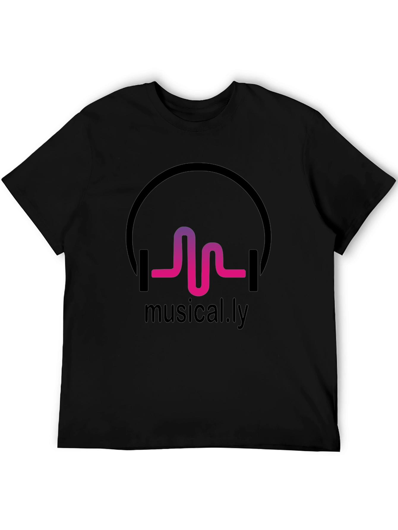 Musical.ly Black Graphic Tee