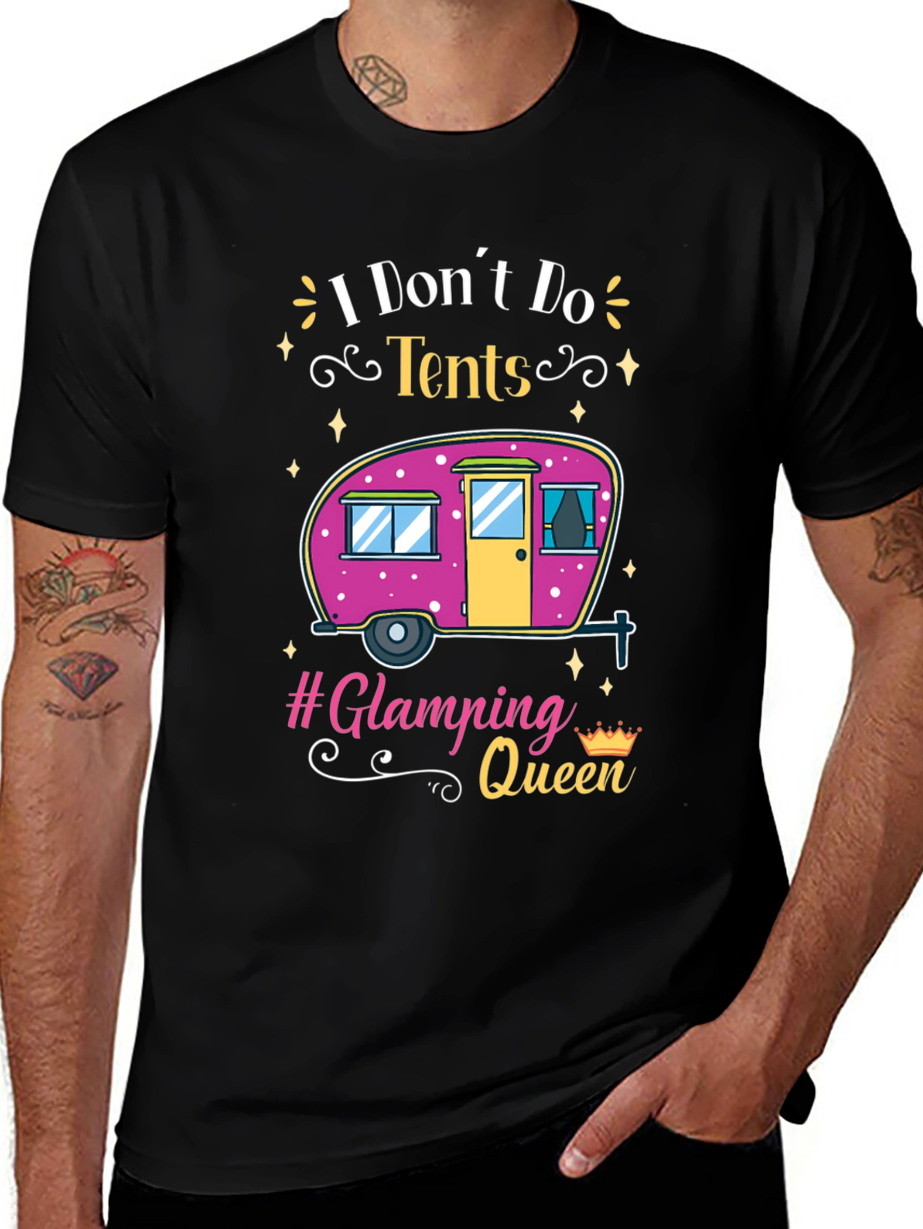 Glamping Queen T-Shirt - Camping in Style