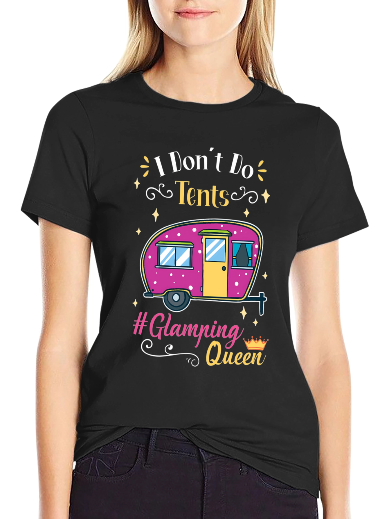 Glamping Queen T-Shirt - Camping in Style