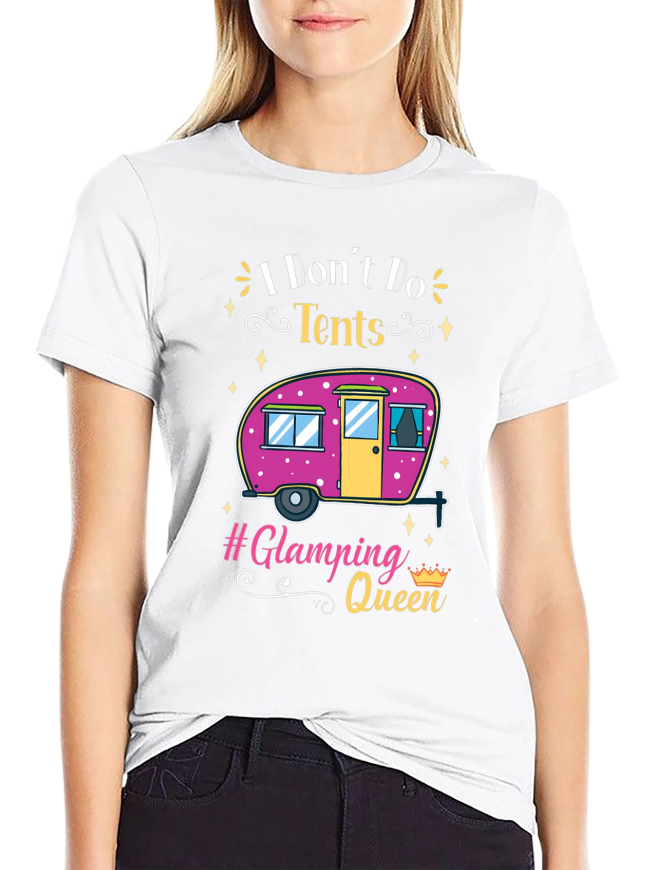 Glamping Queen T-Shirt - Camping in Style