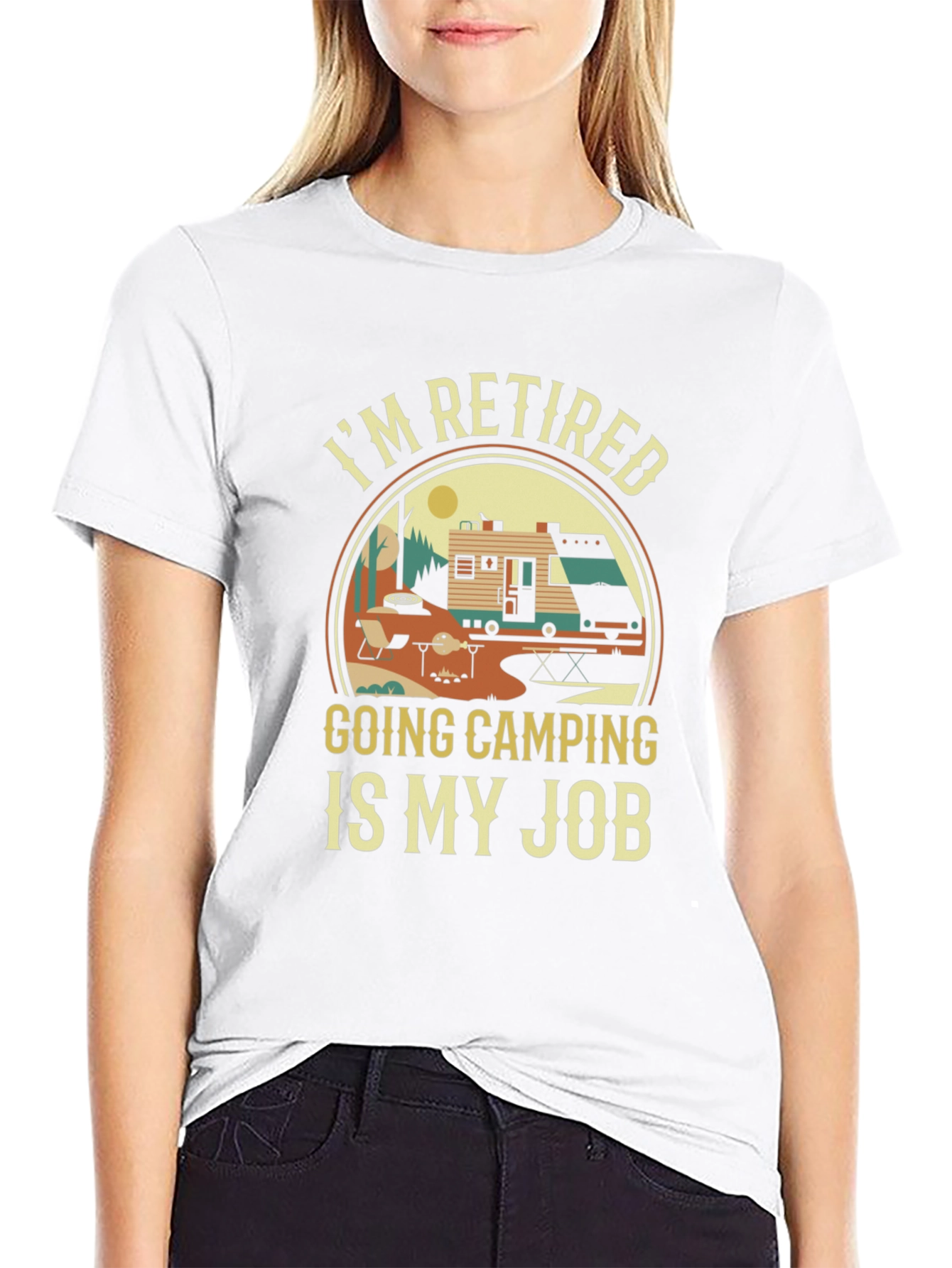 Retired Camping Job T-Shirt