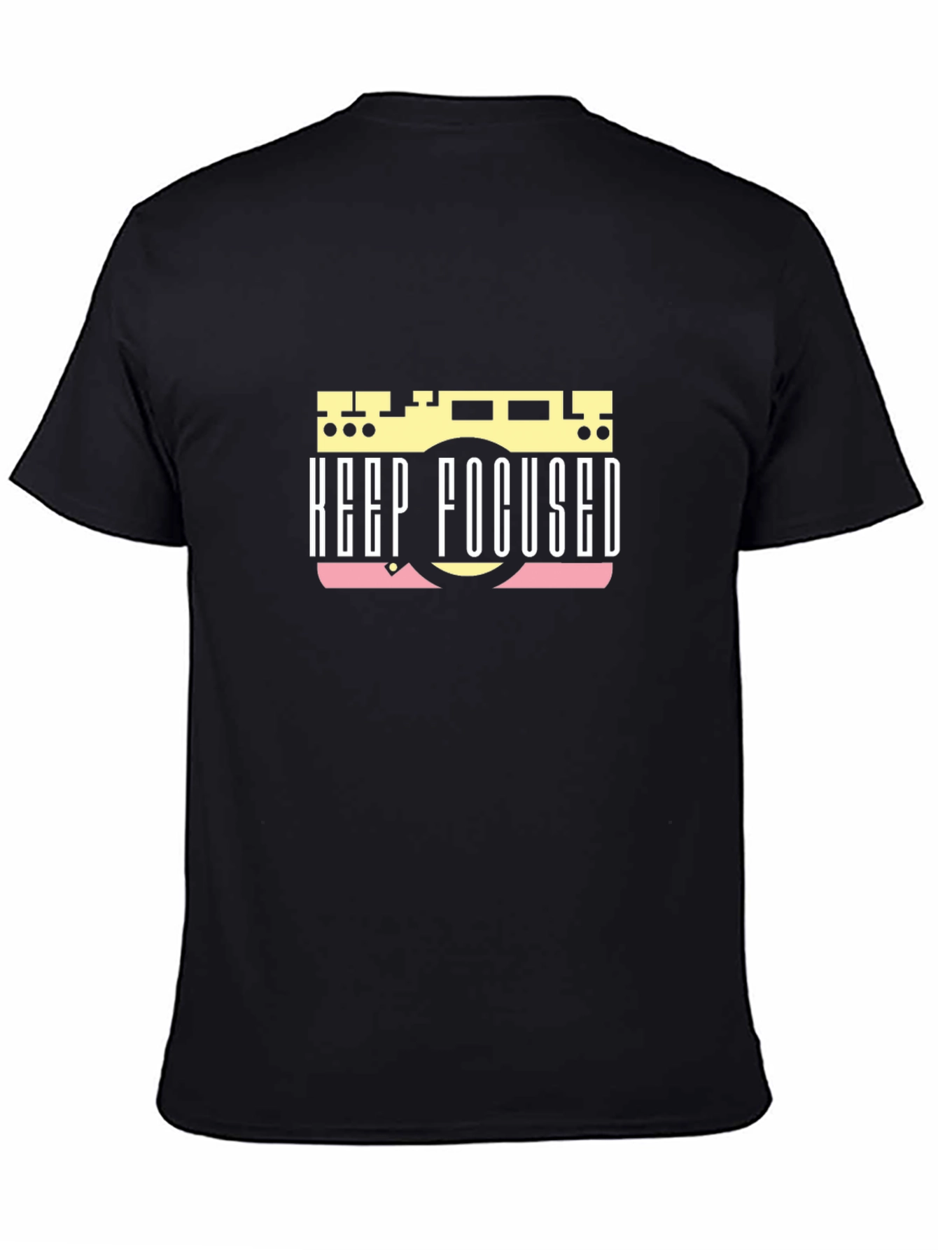 Keep Focused Graphic Tee - Black Cotton T-Shirt