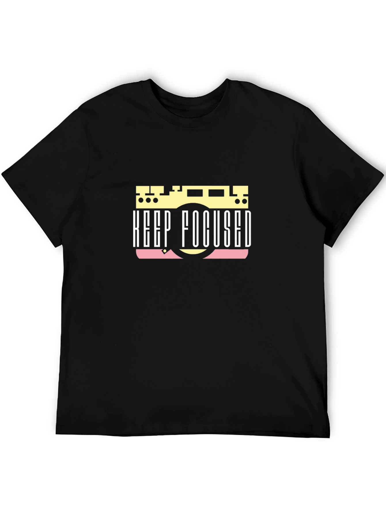 Keep Focused Graphic Tee - Black Cotton T-Shirt