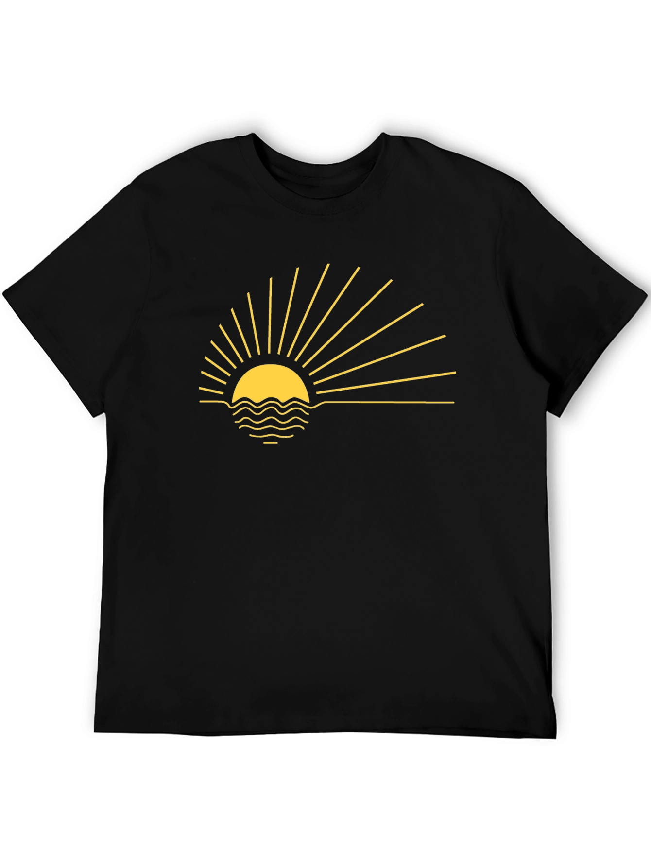 Sunrise Graphic Tee - Black Cotton Blend