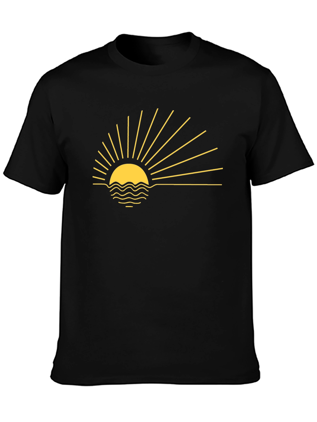 Sunrise Graphic Tee - Black Cotton Blend