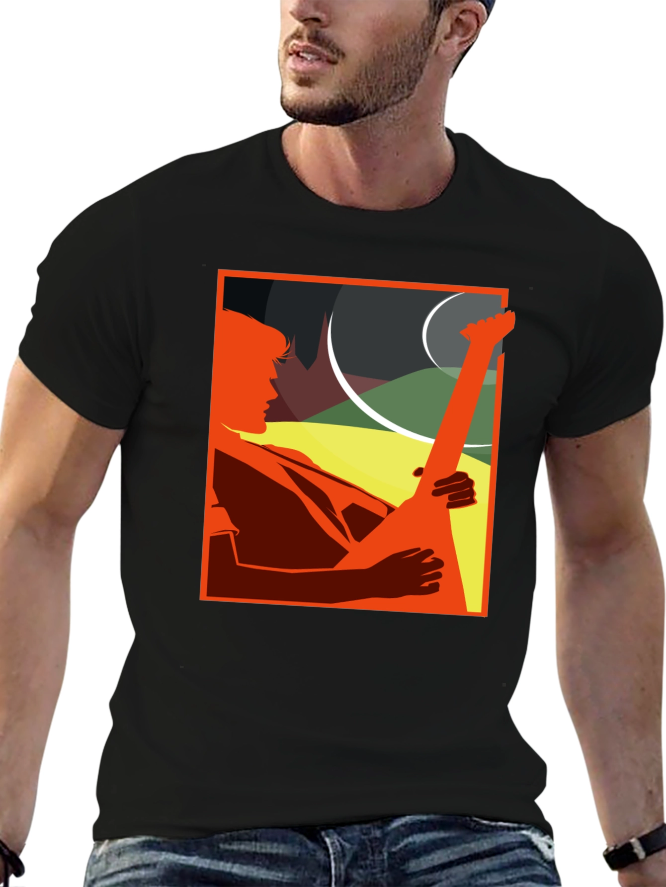 Guitar Player Graphic Tee - Cool Musician T-Shirt