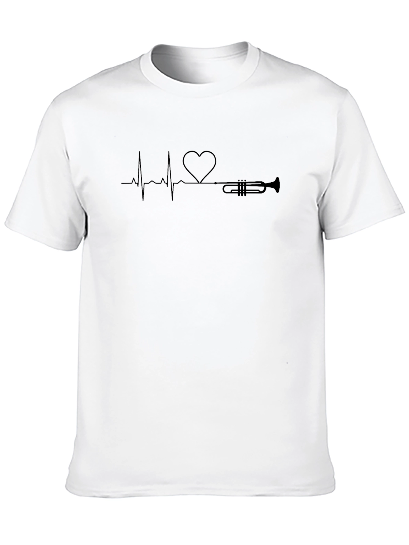 Trumpet Heartbeat Graphic Tee - Musicians Delight