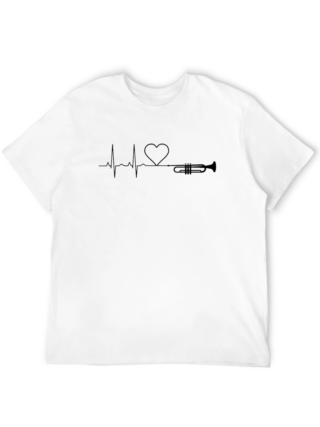 Trumpet Heartbeat Graphic Tee - Musicians Delight