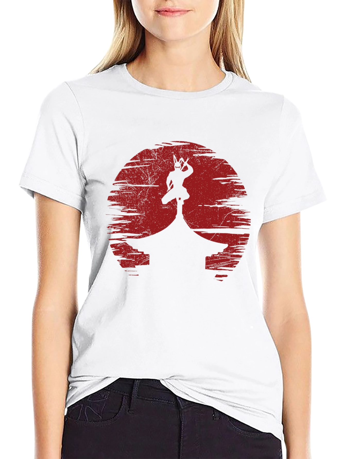 Ninja Silhouette Graphic Tee - Mens Black T-Shirt