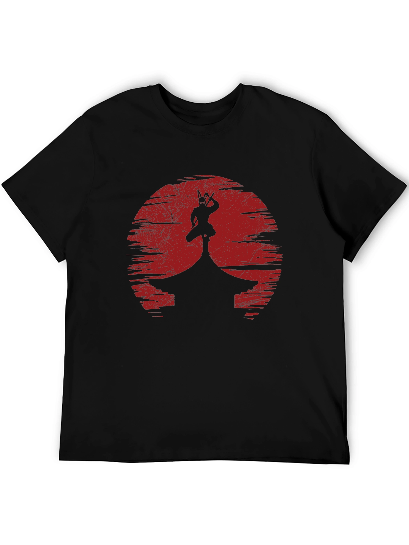 Ninja Silhouette Graphic Tee - Mens Black T-Shirt