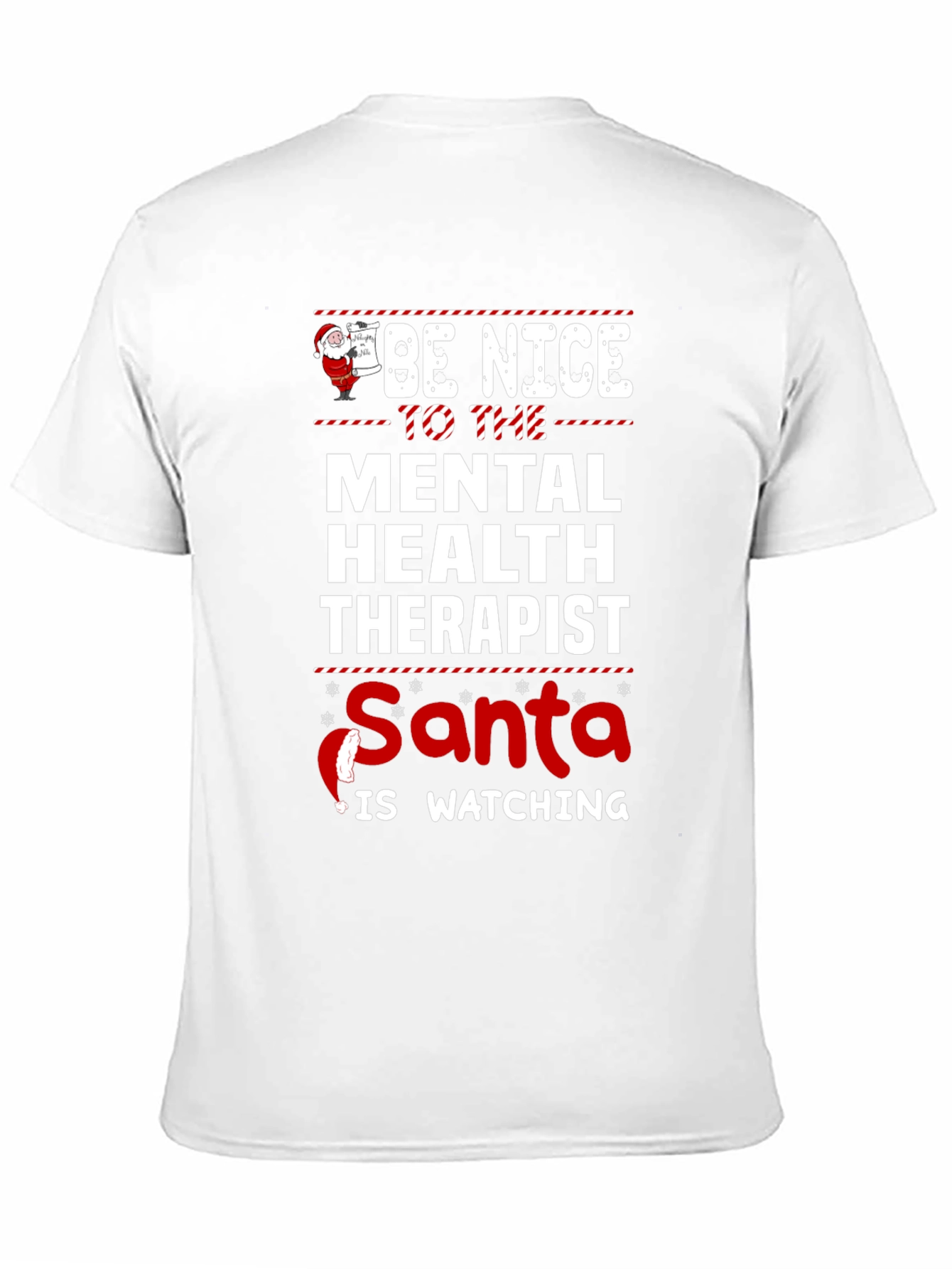 Funny Mental Health Therapist Santa Christmas T-Shirt