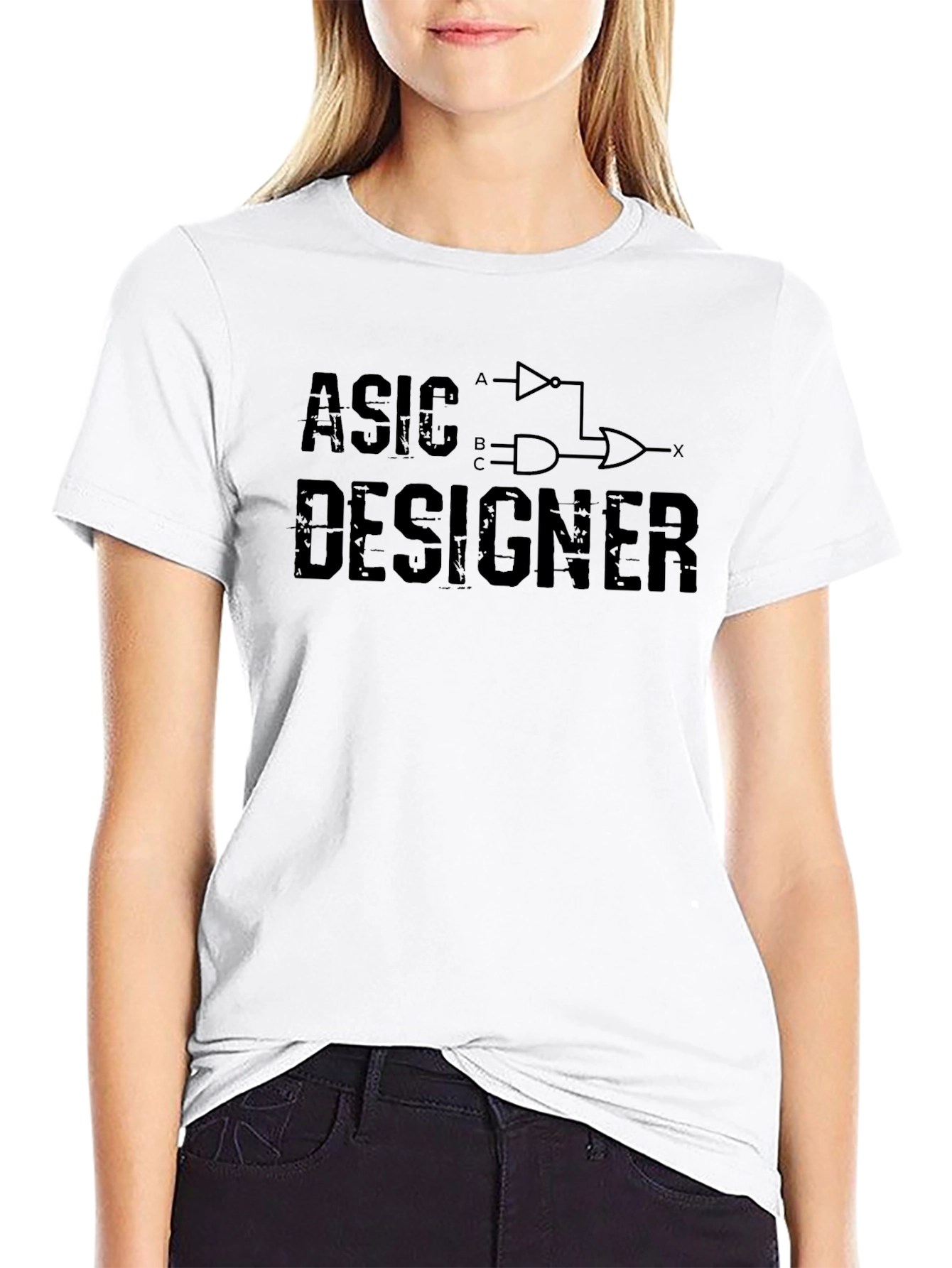 ASIC Designer Logic Gate Black T-Shirt