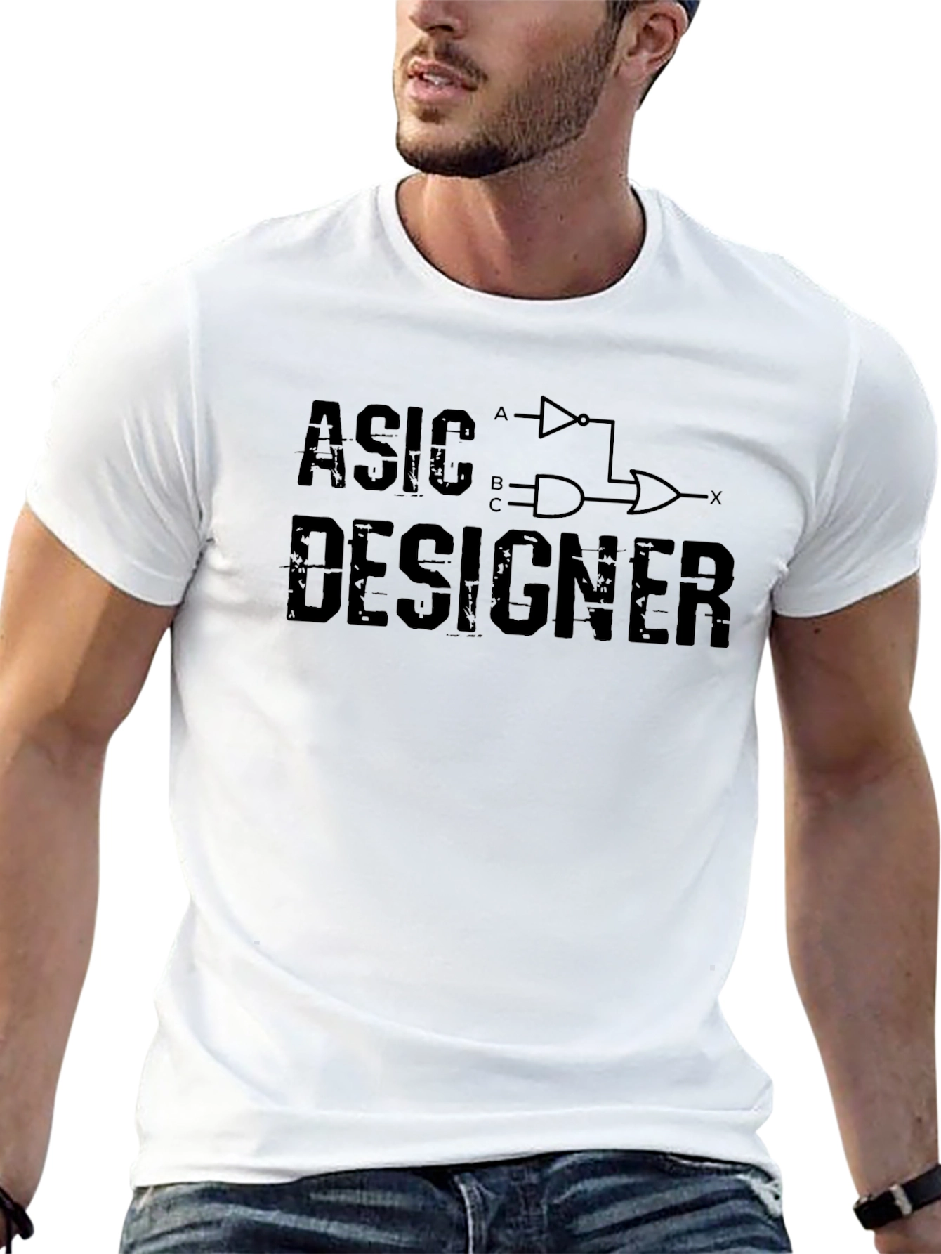 ASIC Designer Logic Gate Black T-Shirt