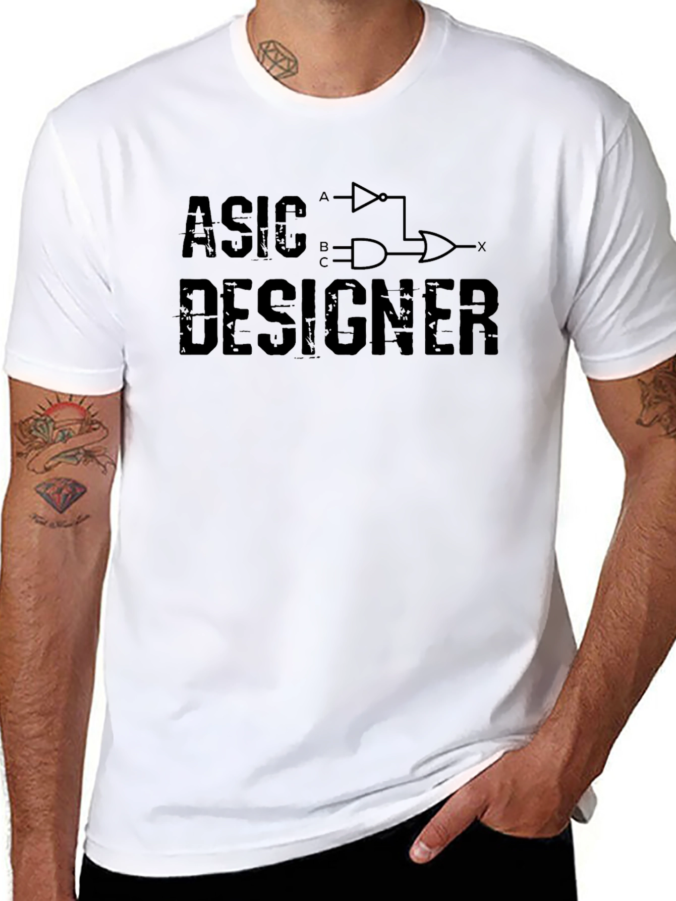 ASIC Designer Logic Gate Black T-Shirt