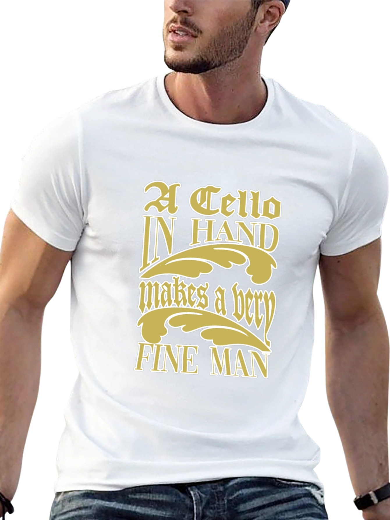 Cello In Hand Graphic T-Shirt